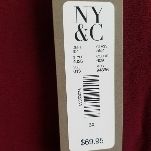 NWT Gorgeous Burgandy / Wine Dress - Picture 6 of 6